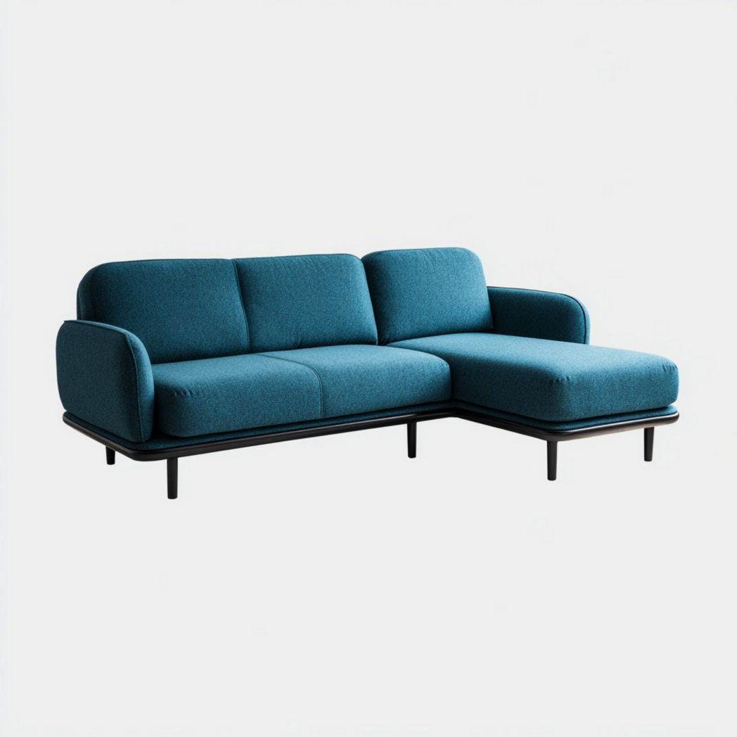 Hoekbank van stof voor de woonkamer - 200 x 90 x 75